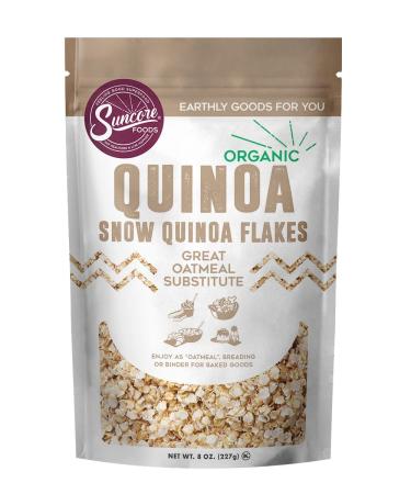 Suncore Foods Organic Quinoa Flakes, Gluten-Free, Non-GMO, Kosher, 8oz (1 Pack)