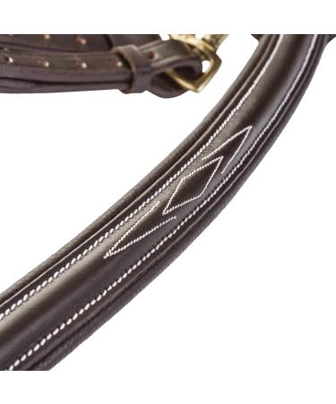 Buy SUNRIDE Windsor Leather Breastplate with Martingale for Horses - Adjustable & Elastic - Cob Brown - International Shipping Available - Buy Online on SooperMarket.com