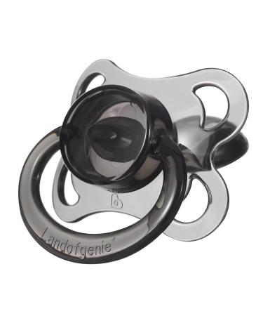 Landofgenie Adult Pacifier - Big Sucker Sign 2-Pack Transparent Design Black & White - Unique Gift for Grown-Ups - Buy Online on SooperMarket.com