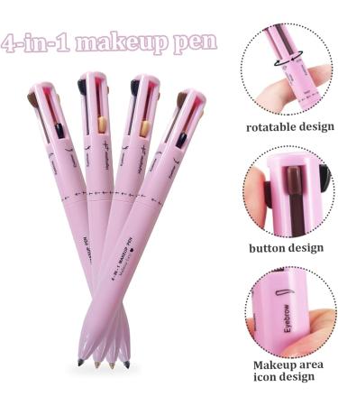 4 in 1 Makeup Pen Multifunctional Makeup Pencil from Eyeliner Lip Liner Brow Pencil And Highlighter Easy-to-Apply & Compact Makeup Accessories Style 1 - Buy Online on SooperMarket.com