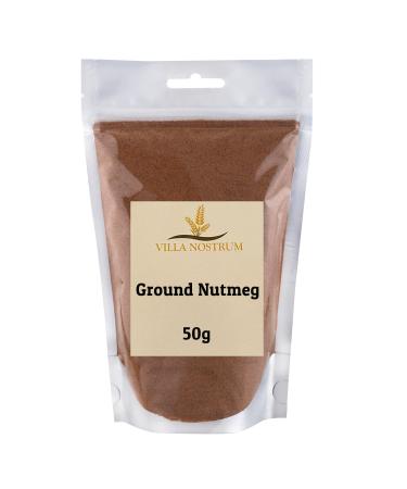 Ground Nutmeg 50g by Villa Nostrum - Rich Flavor Perfectly Ground Aromatic Spice Cooking Baking