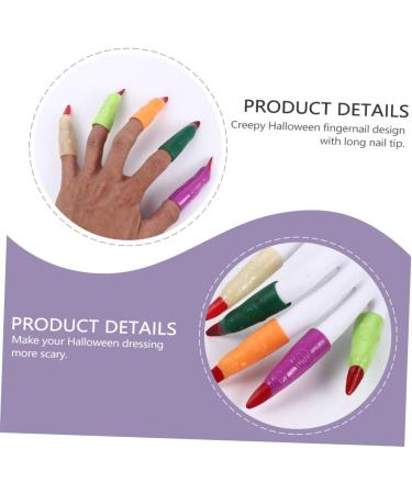 FRCOLOR 40 Pcs Fake Finger Cot Halloween Finger Cover Halloween Cosplay Fingers Realistic Witch Finger Halloween Finger Claws Cosplay Costumes Zombie Nails Cover Mars Plastic Make up - Buy Online on SooperMarket.com