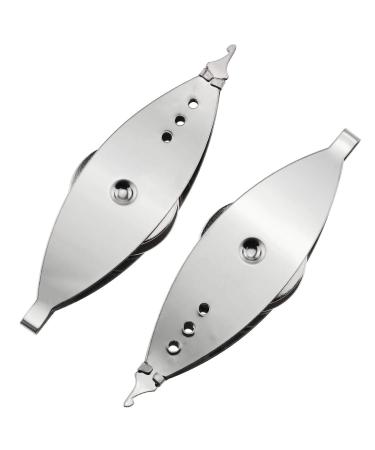E-outstanding Metal Shuttle 2PCS Silver Metal Needle Tattings