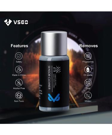 VSGO VS-S02-E APS-C Sensor Cleaning Kit - 10 Swabs & Cleaner Solution for Nikon Canon DSLR - Buy Online on SooperMarket.com