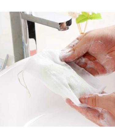 CUHZA 2 bath mesh 2 foam nets exfoliating washcloth shower sponge body exfoliating sponge removes dirt and oil from the skin smoother skin (blue brown) - Buy Online on SooperMarket.com