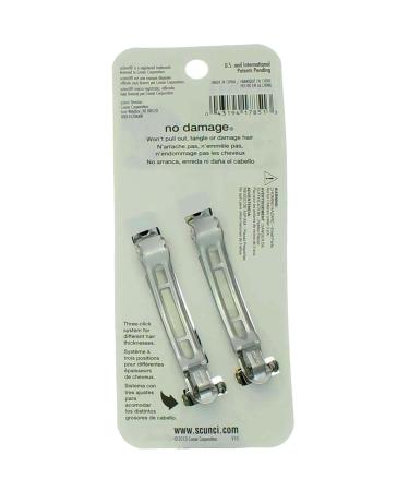Scunci No-Slip Auto Clasp Barrettes - 2 ea, Pack of 6 - Assorted Colors - Buy Online on SooperMarket.com