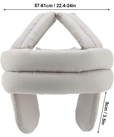 Breathable Protective Hat for Seniors | Impact Prevention Head Cap with Hearing Protection - Light Grey - Buy Online on SooperMarket.com