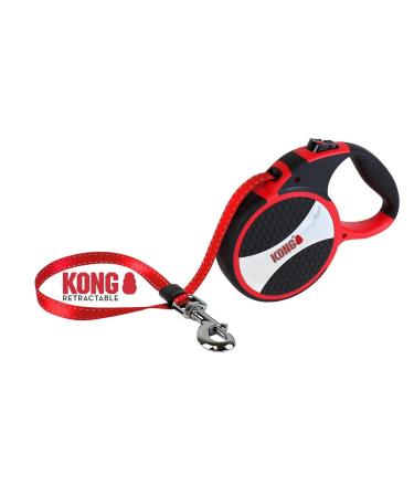 Cong roll -out dog leash in 7.5m length I For large dogs up to 50kg i size L i high -quality roller linen with break & lock system in red i comfortable leash with soft handle & reflective belt red large