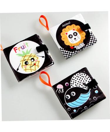 Ibasenice Black & White Fabric Book | Pedagogical Baby Toys | Learning Toys for Toddlers | Soft Peach Skin Children's Play Set - Buy Online on SooperMarket.com