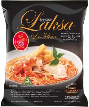 Prima Taste Singapore Laksa La Mian Instant Noodles Ramen 185g (Pack of 12) HALAL - Buy Online on SooperMarket.com