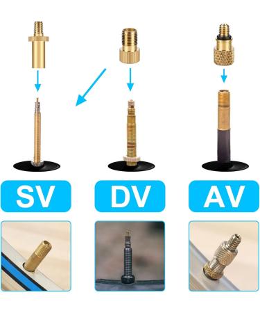 Flintronic Bicycle Valve Adapter Set - 15 Pieces for DV SV AV & Dunlop Flash Valves | Cone Adapters & Ball Needles for Bicycles Air Mattresses & Balls - International Shipping Available - Buy Online on SooperMarket.com