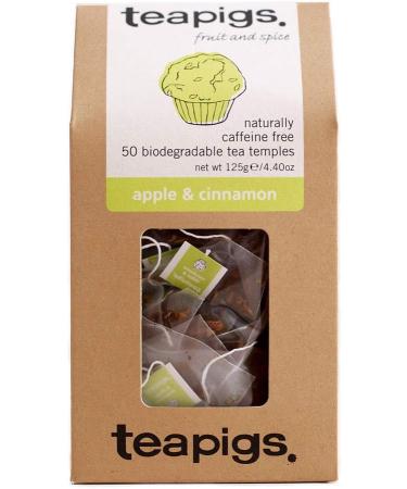 Teapigs Apple and Cinnamon Tea Bags Made With Whole Fruit Pieces (1 Pack of 50 Tea Bags) & Teapigs Liquorice and Peppermint Tea Made With Whole Flowers (1 Pack of 50 Tea Bags) + Peppermint Tea 50 Count (Pack of 1) - Buy Online on SooperMarket.com