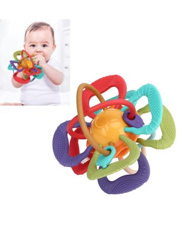 Manhattan Ball Plastic Cement Baby Teether - Lightweight Sensory Toy for Infant Teethers - Buy Online on SooperMarket.com