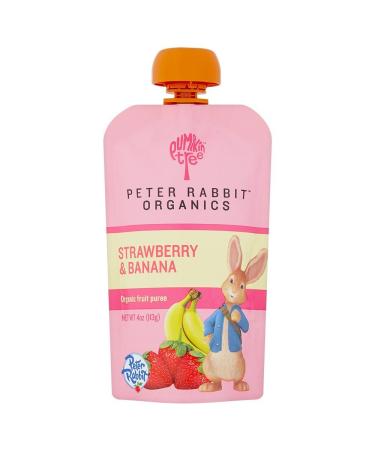 Peter Rabbit Organics Strawberry and Banana Pure Fruit Snack 4 Ounce(Pack of 10)