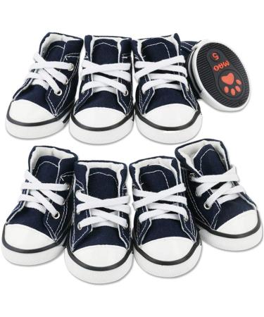 abcGoodefg Pet Dog Shoes | Puppy Canvas Sport Sneaker Boots | Outdoor Nonslip Causal Rubber Sole Shoes for Small Dog - Dark Blue - Buy Online on SooperMarket.com