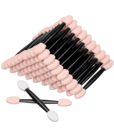 Akstore Disposable Dual Sides Eye Shadow Sponge Applicator Eyeshadow Brushes Makeup Brush (30PCS-Black)
