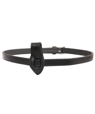 ExionPro Leather Flash Noseband Fastening with Strap | Black Brown | Full Cob Over Pony Size Black Horse (Full) Size