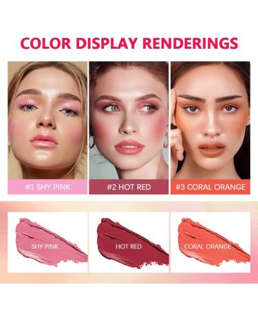 Ofanyia Cream Blush Stick - Multi-Use Lip and Cheek Tint - Velvet Matte Texture - Cruelty Free - (02# Hot Red) - Buy Online on SooperMarket.com