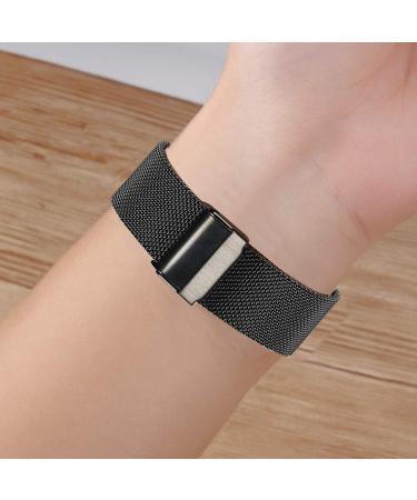 ViCRiOR Black Stainless Steel Mesh Band for Amazfit GTS/Bip - Quick Release Replacement Bracelet - Buy Online on SooperMarket.com