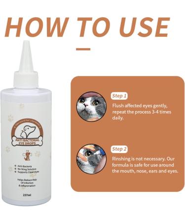 237ml Dogs and Cats Eye Cleaner Pet Eye Care Dogs Eye Rinse Liquid for Cleanse Irritated Eyes - Buy Online on SooperMarket.com