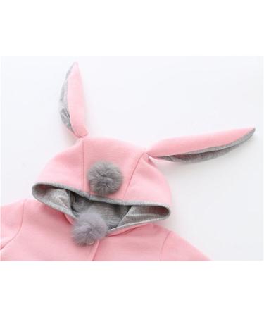 TMEOG Newborn Toddler Baby Girls Rabbit Ears Cloak Hooded Coat | 12-18 Months | Pink - Buy Online on SooperMarket.com