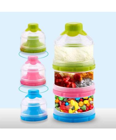 Portable 3-Layer Formula Dispenser for Travel & Outdoor Activities - Milk Powder & Snack Storage Container for Nighttime Nursing - Buy Online on SooperMarket.com