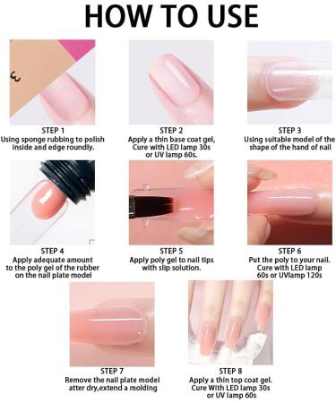 Lofuanna 4PCS Poly Gel Nail Kit - 15ML 4 Colors Builder Gel Starter Kit for Professional Technicians - French Kit 3-Nail Set - Buy Online on SooperMarket.com