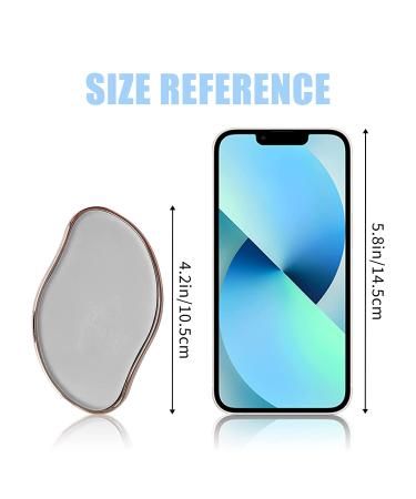 Crystal Hair Eraser - Painless Exfoliation Hair Remover for Men & Women | Fast & Easy Hair Removal Tool for Arms, Legs, Back, Chest | Soft, Smooth, Silky Skin | Rose Gold - Buy Online on SooperMarket.com