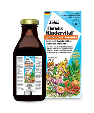 SALUS Kindervital Liquid Multivitamin for Kids (250ml) - Children s Liquid Multivitamin Promotes Health and Well-Being - Multivitamin for Kids Liquid Formula for Easy Administration - Kids Multivitamins Liquid.