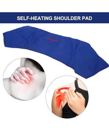 Shoulder Heating Pillow Massager | Heated Wrap Trousers | Vibration Massage for Pain Relief | Adjustable Elastic Cushion in Blue - Buy Online on SooperMarket.com