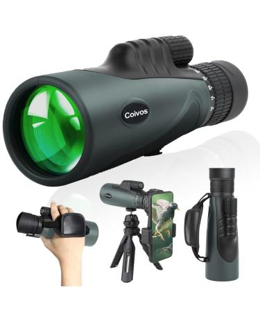10-30x50 Monoculars for Adults High Powered, Monocular Telescope with Smartphone Adapter, HD Monocular for Bird Watching, Hunting and Camping