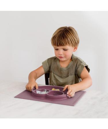 ezpz Happy Mat (Mauve) - Silicone Suction Plate for Toddlers & Preschoolers - Divided, Dishwasher Safe - 24+ months - Buy Online on SooperMarket.com