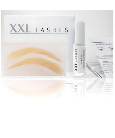 XXL Lashes Handmade Semi-Permanent Artificial Eyebrows - Natural Look with Skin Adhesive - Ideal for Sparse or Missing Eyebrows - Blonde - Buy Online on SooperMarket.com