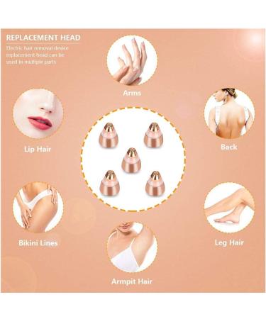 Greendhat Rose Gold Replacement Heads for Flawless Eyebrow Hair Remover - 5Pcs, Painless Trimmer Blades for Perfect Touch, Smooth Finish - As Seen On TV, 18K Gold-Plated - Buy Online on SooperMarket.com