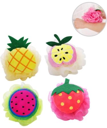 NOLITOY 4pcs Large Bath Ball Pouf Sponge - Cute Mesh Shower Flower for Spa & Relaxation - Buy Online on SooperMarket.com