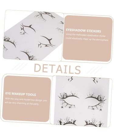 Gogogmee 8 Pairs Halloween Eyeliner Stickers Eyeshadow Sticker Prop Eye Web Tattoos 3d Stickers Pvc Black - Buy Online on SooperMarket.com