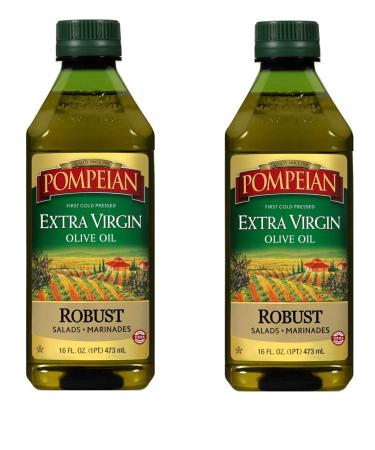 Pompeian Robust Extra Virgin Olive Oil First Cold Pressed Full-Bodied Flavor Perfect for Salad Dressings & Marinades 16 FL. OZ.