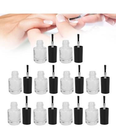 Nail Polish Glass Bottle Has a Brush Cap Convenient To Use Steel Mixing Ball Nail Polish Bottle with Funnel for Home for Travel for Life for Work - Buy Online on SooperMarket.com