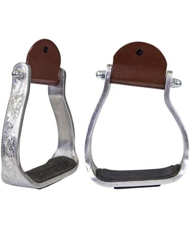 Tahoe Tack Angled Engraved Knee Relief Western Show Stirrups