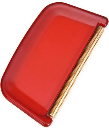 Lint Remover Comb - Manual Fabric Shaver with Copper Blade for Knitted Garments - Lightweight & Compact (Red) | International Shipping Available - Buy Online on SooperMarket.com