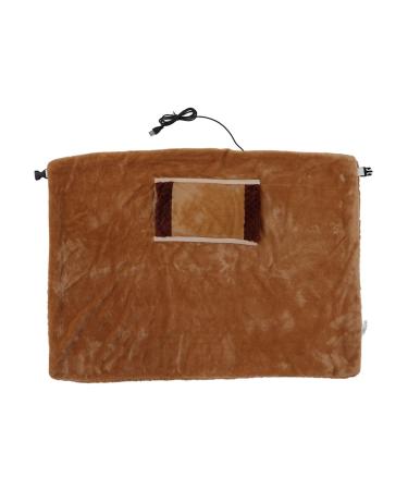Heated Warm Scarf 5V Low Voltage Safe Multifunctional USB Flannel Heating Blanket for Home Office Brown