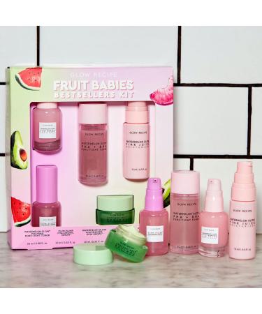 Glow Recipe Fruit Babies Skincare Kit - Gift Set with Retinol Eye Cream, Oil-Free Moisturizer, BHA PHA Toner, Hyaluronic Acid & Niacinamide Serums - Buy Online on SooperMarket.com