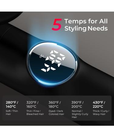 TYMO Curling Iron Set - 3 in 1 Professional Ionic Hair Curler with 5 Temp Settings Dual Voltage & Fast Heating for Defined Curls & Beach Waves - Travel Friendly Black - Buy Online on SooperMarket.com
