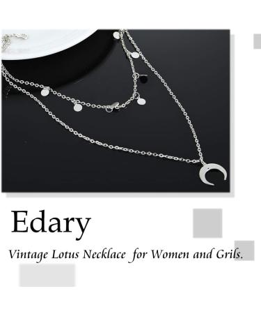 Shop Edary Layered Necklace with Moon Pendant & Tassel - Women s Fashion Jewelry for Global Shipping - Buy Online on SooperMarket.com