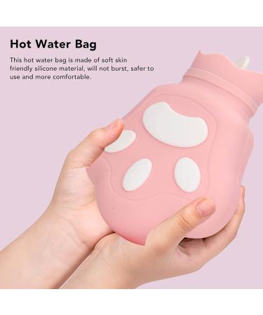 Bear Paw Hot Water Bag - Silicone Hot Water Bottle | Compact Reusable Dual Use for Office (Pink) - Shop Now! - Buy Online on SooperMarket.com