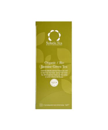 Solaris Organic Jasmine Green Tea - 40 Silk Tea Bags | Premium Quality | Eco-Friendly & International Shipping - Buy Online on SooperMarket.com
