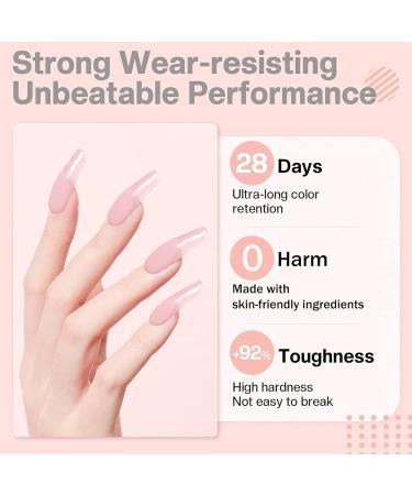 Poly Nail Gel Kit 4 Colors with Slip Solution | Glitter Builder Gel Nail Extension Set for Beginners | French Manicure Gift 4 Colors- Set B - Buy Online on SooperMarket.com