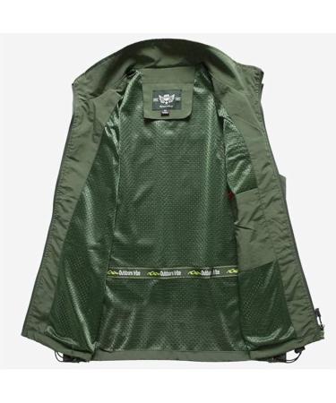 Gihuo Men's Lightweight Quick Dry Outdoor Fishing Vest - Style3 Army Green (Medium) - Buy Online on SooperMarket.com