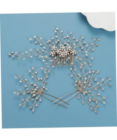 minkissy 5 Sets bridal headwear Rhinestone Hair Headpiece Bride Hairpin crystal hair comb U- shaped Hair Pin for Bride crystal side comb Bridal Hair Comb clip wedding rhinestones bridesmaid - Buy Online on SooperMarket.com