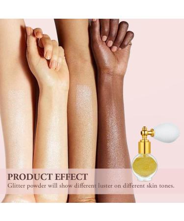 AOOWU Glitter Powder Spray Shiny Body Glitter Spray for Women Highlighter Loose Powder Spray Shimmer Sparkle Pearl Powder Makeup Spray for Body Hair Face and Clothing Colorful Gold - Buy Online on SooperMarket.com